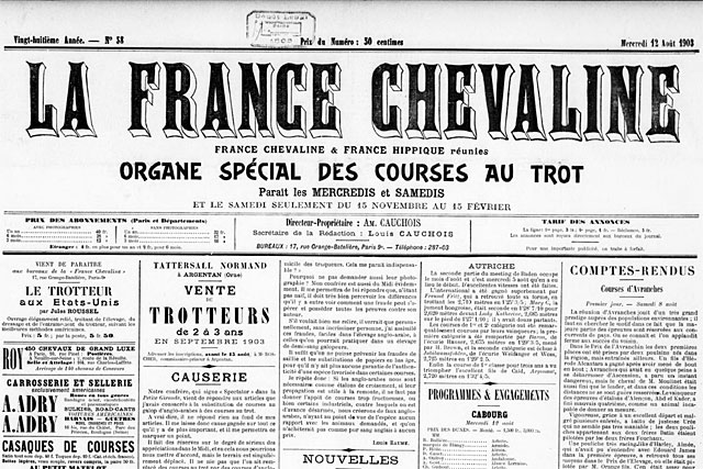 La France Chevaline du 12 août 1903 |Gallica-BnF & Mémoire de Villeréal La France Chevaline du 12 août 1903 |Gallica-BnF & Mémoire de Villeréal